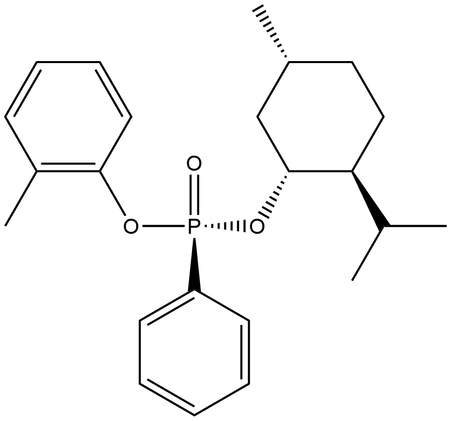 (RP)-(-)-薄荷O-O-甲苯基苯基膦酸酯,1463875-81-1,结构式