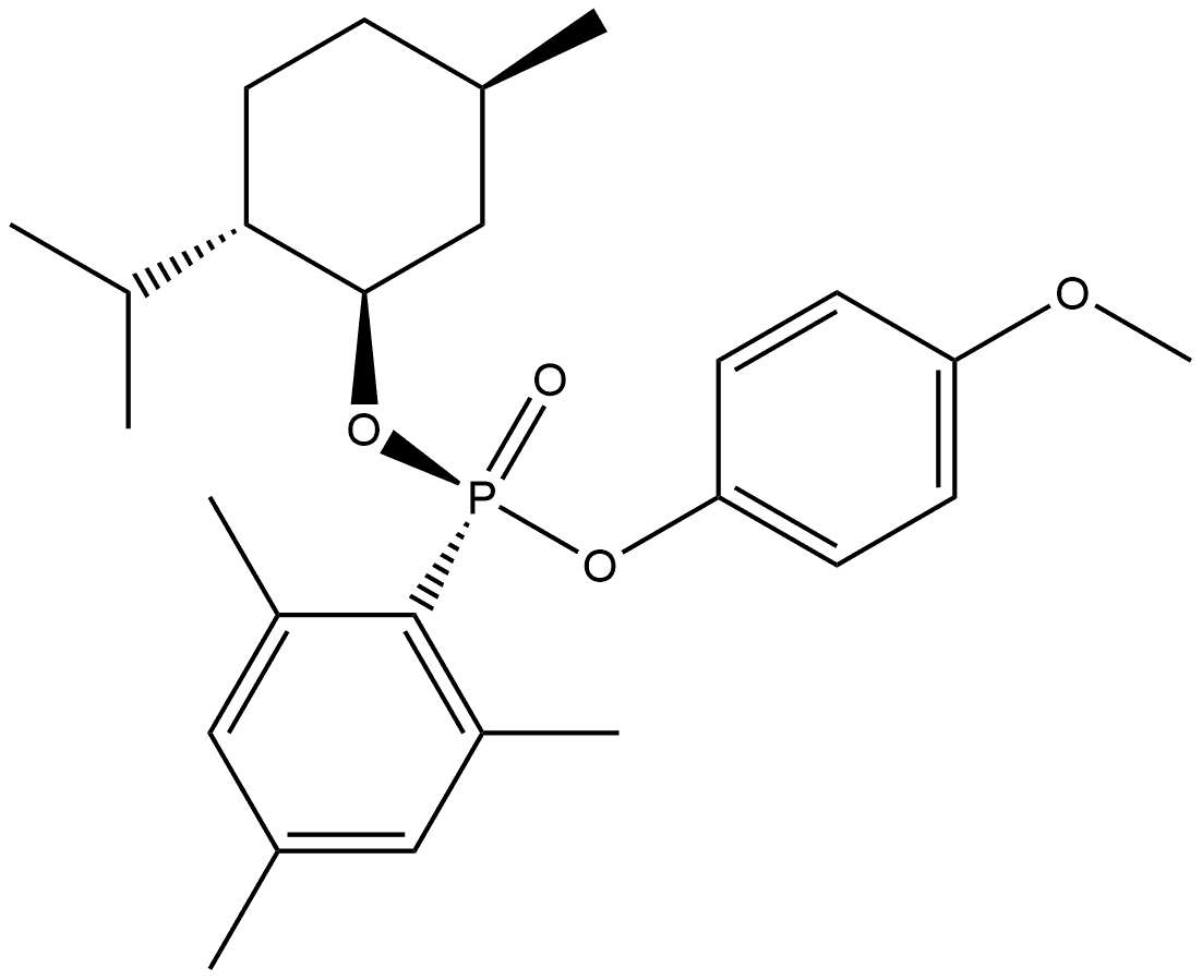 (RP)-(-)-薄荷基-4-甲氧基 - 苯基2,4,6-三甲基苯基膦酸酯, 1463876-67-6, 结构式