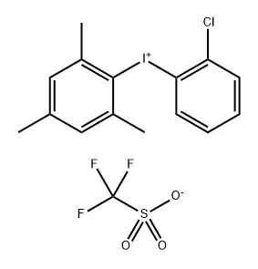 Iodonium, (2-chlorophenyl)(2,4,6-trimethylphenyl)-, 1,1,1-trifluoromethanesulfonate (1:1) Struktur