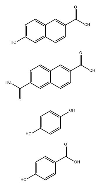 1,4-Benzenediol polymer with 4-hydroxybenzoic acid, 6-hydroxy-2-naphthalenecarboxylic acid and 2,6-naphthalenedicarboxylic acid Struktur