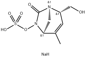 1,6-Diazabicyclo[3.2.1]oct-3-en-7-one, 2-(hydroxymethyl)-4-methyl-6-(sulfooxy)-, sodium salt (1:1), (1R,2S,5R)- Structure