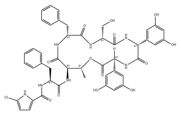 靠钦霉素 Ⅳ, 146874-41-1, 结构式