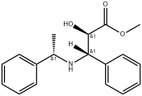 Benzenepropanoic acid, α-hydroxy-β-[[(1S)-1-phenylethyl]amino]-, methyl ester, (αR,βS)-,147058-27-3,结构式