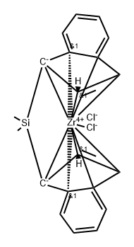 rac-Dimethylsilylbis(indenyl)zirconiumdichloride Structure