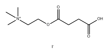 4-oxo-4-[2-(trimethylazaniumyl)ethoxy]butanoate hydroiodide, 14720-92-4, 结构式