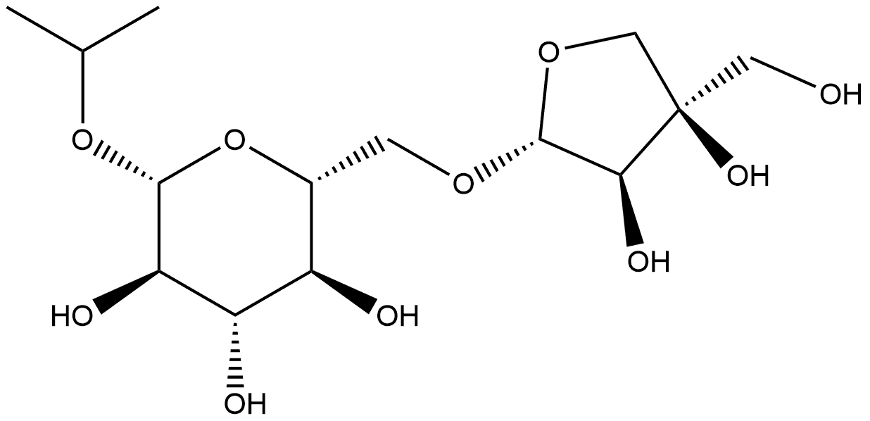 β-D-Glucopyranoside, 1-methylethyl 6-O-D-apio-β-D-furanosyl- Structure