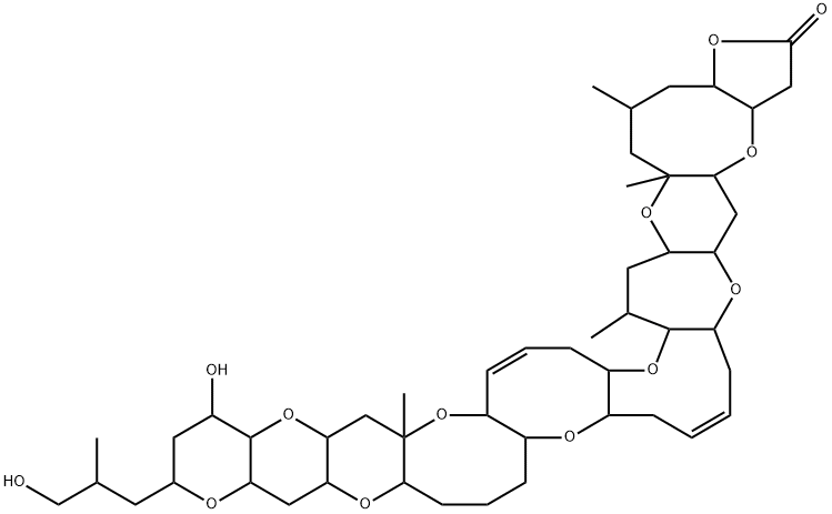 Brevetoxin A, 44-deoxo-43,49-dihydro-44-hydroxy- Structure