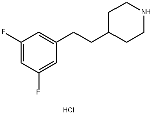 Piperidine, 4-[2-(3,5-difluorophenyl)ethyl]-, hydrochloride (1:1) Structure