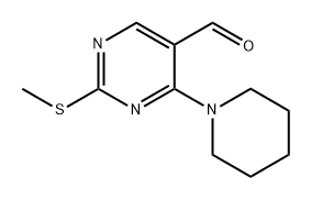 2-(甲硫基)-4-(哌啶-1-基)嘧啶-5-碳醛 结构式