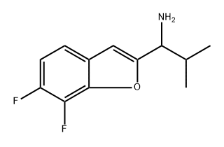 1-(6,7-二氟苯并呋喃-2-基)-2-甲基丙烷-1-胺 结构式
