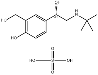 1,3-Benzenedimethanol, a1-[[(1,1-dimethylethyl)amino]methyl]-4-hydroxy-, (S)-, sulfate (2:1) (salt) Struktur