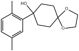 8-(2,5-dimethylphenyl)-1,4-dioxaspiro[4.5]decan-8-ol Struktur