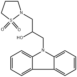 N-[3-(9H-咔唑-9-基)-2-羟丙基]异噻唑烷1,1-二氧化物, 1487498-37-2, 结构式