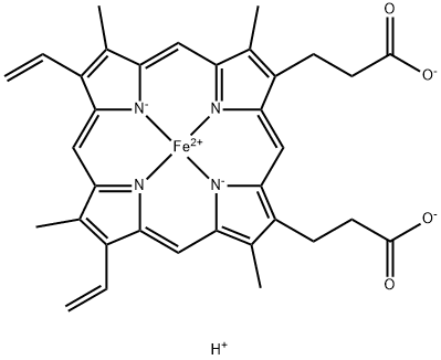 羟高铁血红素,14875-96-8,结构式