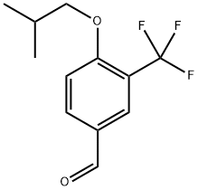 4-Isobutoxy-3-(trifluoromethyl)benzaldehyde 化学構造式