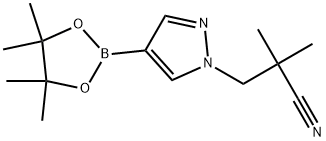 1H-Pyrazole-1-propanenitrile, α,α-dimethyl-4-(4,4,5,5-tetramethyl-1,3,2-dioxaborolan-2-yl)- Struktur