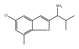 1-(5-氯-7-甲基苯并呋喃-2-基)-2-甲基丙烷-1-胺, 1489492-55-8, 结构式