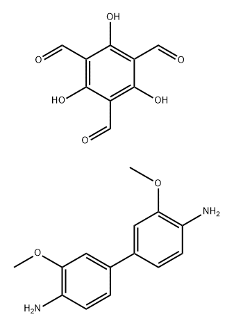 1,3,5-Benzenetricarboxaldehyde, 2,4,6-trihydroxy-, polymer with 3,3'-dimethoxy[1,1'-biphenyl]-4,4'-diamine Structure