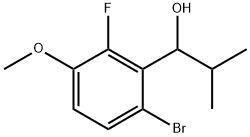 1-(6-bromo-2-fluoro-3-methoxyphenyl)-2-methylpropan-1-ol Struktur