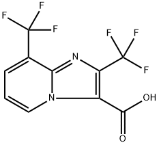 2,8-bis(trifluoromethyl)imidazo[1,2-a]pyridine-3-carboxylic acid 化学構造式