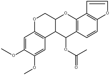 12-脱氧代-12ALPHA-乙酰氧基鱼藤酮, 150226-21-4, 结构式