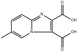 6-methylimidazo[1,2-a]pyridine-2,3-dicarboxylic acid 化学構造式