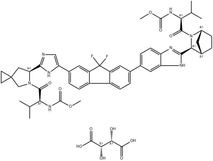 Ledipasvir (D-tartrate) Structure