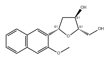 D-erythro-Pentitol, 2,5-anhydro-4-deoxy-5-C-(3-methoxy-2-naphthalenyl)-, (5S)- Structure