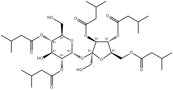 2,4,3',4',6'-Penta-O-(3-methylbutanoyl)sucrose Structure