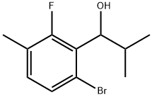 1-(6-bromo-2-fluoro-3-methylphenyl)-2-methylpropan-1-ol Struktur