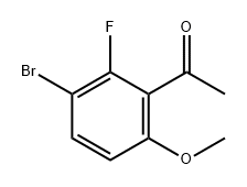 1-(3-溴-2-氟-6-甲氧基苯基)乙烷-1-酮, 1503621-43-9, 结构式