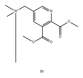 3-Pyridinemethanaminium,5,6-bis(methoxycarbonyl)-N,N,N-trimethyl-,bromide(1:1) Structure