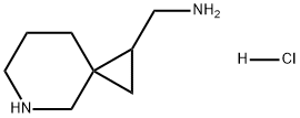 5-Azaspiro[2.5]octane-1-methanamine, hydrochloride (1:1),150516-40-8,结构式