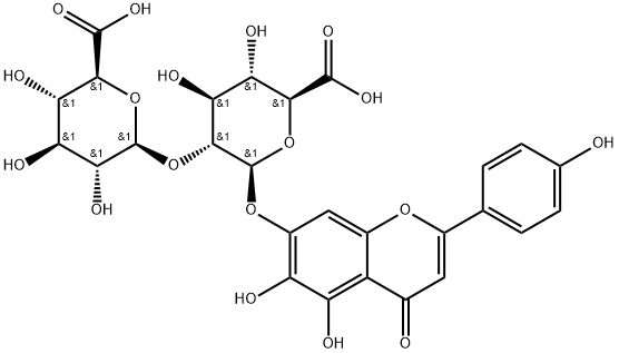 野黄芩素-7-O-双葡萄糖酸苷, 150641-65-9, 结构式