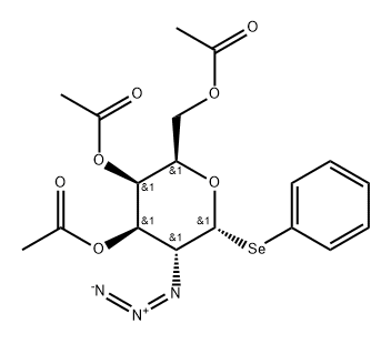 Phenyl 3,4,6-tri-O-acetyl-2-azido-2-deoxy-1-seleno-α-D-galactopyranoside, 150809-76-0, 结构式
