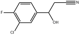 3-Chloro-4-fluoro-β-hydroxybenzenepropanenitrile Struktur