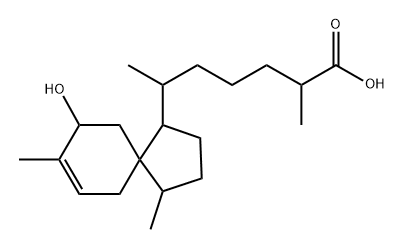 Spiro[4.5]dec-7-ene-1-hexanoic acid, 9-hydroxy-α,ε,4,8-tetramethyl-, [1R-[1α(αS*,εR*),4β,5β(S*)]]- (9CI) Structure