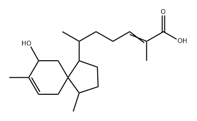 2-Heptenoic acid, 6-(9-hydroxy-4,8-dimethylspiro[4.5]dec-7-en-1-yl)-2-methyl-, [1R-[1α(2E,6R*),4β,5β(S*)]]- (9CI) Structure