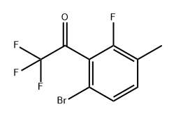 1-(6-BROMO-2-FLUORO-3-METHYLPHENYL)-2,2,2-TRIFLUOROETHANO, 1513252-93-1, 结构式