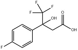 Benzenepropanoic acid, 4-fluoro-β-hydroxy-β-(trifluoromethyl)- Structure