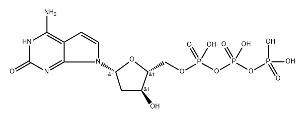 2'-Deoxy-7-deazaisoguanosine triphosphate Struktur