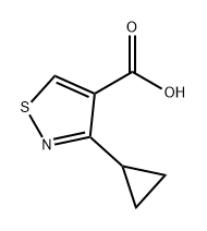 3-cyclopropyl-1,2-thiazole-4-carboxylic acid Struktur