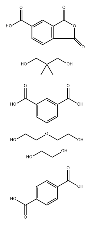 1,3-Benzenedicarboxylic acid, polymer with 1,4-benzenedicarboxylic acid, 1,3-dihydro-1,3-dioxo-5-isobenzofurancarboxylic acid, 2,2-dimethyl-1,3-propanediol, 1,2-ethanediol and 2,2-oxybisethanol Struktur