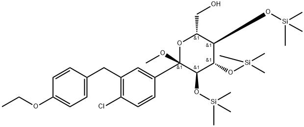 α-D-Glucopyranoside,methyl1-C-[4-chloro-3-[(4-ethoxyphenyl)methyl]phenyl]-2,3,4-tris-O-(trimethylsilyl)-