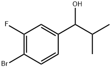 1-(4-bromo-3-fluorophenyl)-2-methylpropan-1-ol Struktur