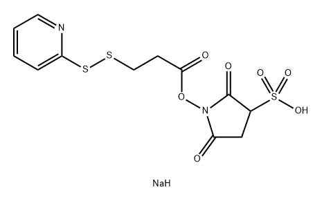 sodium 2,5-dioxo-1-((3-(pyridin-2-yldisulfanyl)propanoyl)oxy)pyrrolidine-3-sulfonate Structure