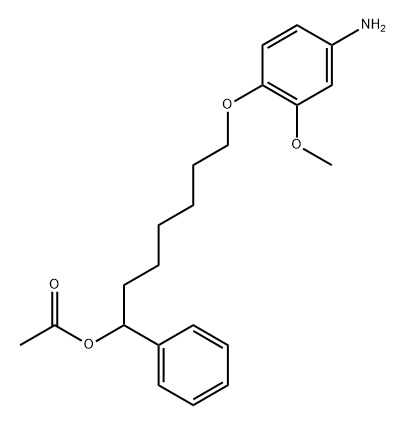 Benzenemethanol, α-[6-(4-amino-2-methoxyphenoxy)hexyl]-, 1-acetate Structure