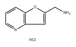 Furo[3,2-b]pyridine-2-methanamine, hydrochloride (1:2) Struktur
