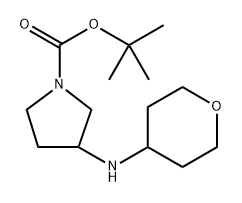 tert-butyl 3-((tetrahydro-2H-pyran-4-yl)amino)pyrrolidine-1-carboxylate Structure