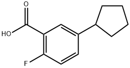 5-环戊基-2-氟苯甲酸, 1539774-98-5, 结构式